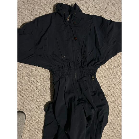 Vintage Bogner Ski Suit Women’s 8 Black Embroidered Mountain Scene Après Ski - Picture 4 of 13
